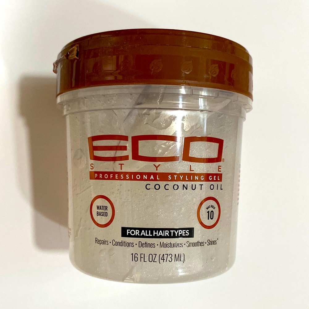 Eco professional style gel coconut oil water based all hair types